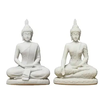 Традиционна са подбрани Скулптура Украшение Медитация Фигурки Декоративен Микро Пейзаж Статуя на Буда Смола за