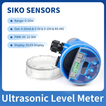 Ултразвуков сензор за нивото на водата 4-20 ma Изход 12-24 В Мощност IP68 Сонда