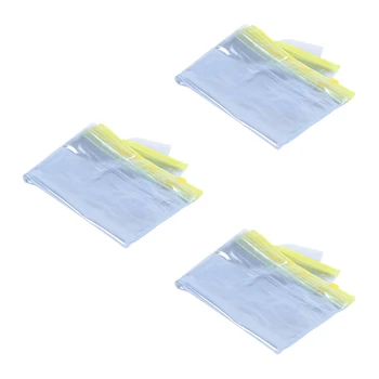 15 Бр Прозрачна Пластмаса Водоустойчив Дръжка Файл във Формат А4 Хартиени Чанти с Цип Папки
