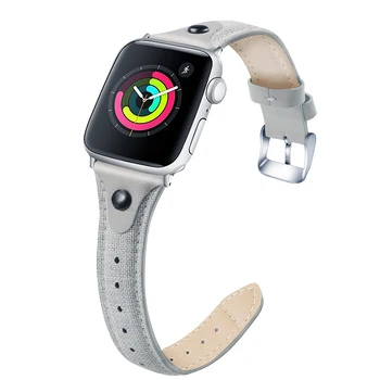 Кожена платно е Съвместим с каишка на Apple Watch, за iWatch SE Стилен Тясна каишка с Нитове серията Ultra 8 7 6 5 4 3 2 1
