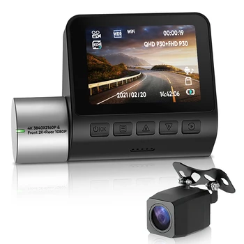 Нов V50 Видеорекордер Dash Cam 4K G Сензор, Wifi Dash Камера С двойна Леща един dashcam Автомобилен Видеорекордер 24 Паркинг Скрита Камера Отпред и отзад